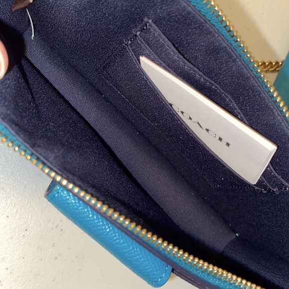 Coach Poppy Crossbody & Coin Purse 2pc Set Teal - Picture 8 of 11